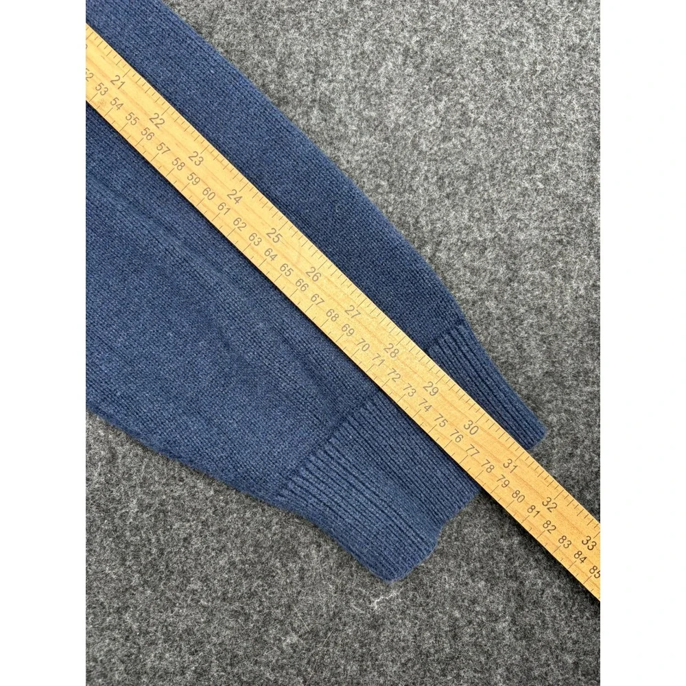 LL Bean Mens XL Tall Blue Cotton Cashmere Crewneck Raglan Sweater 516968